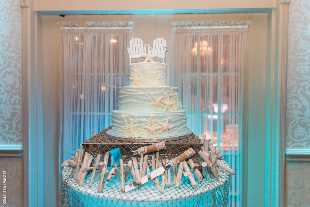Beach Theme wedding cake