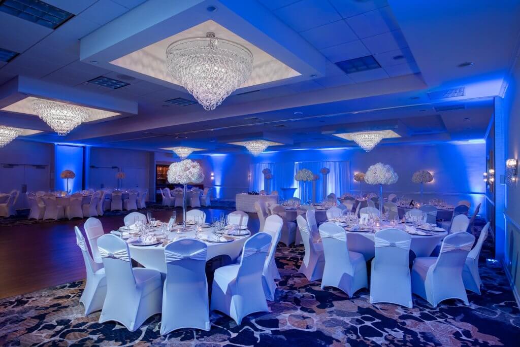 Atlantis Ballroom of Toms River, NJ with blue lighting